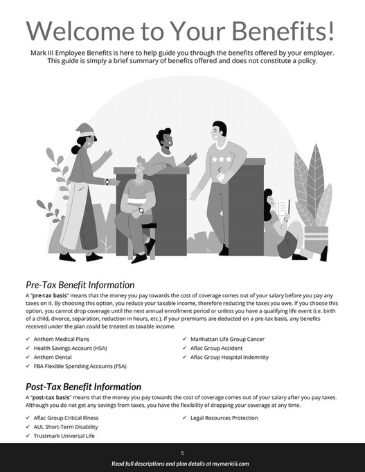 Mark III Employee Benefits Stafford County Government Booklet Page