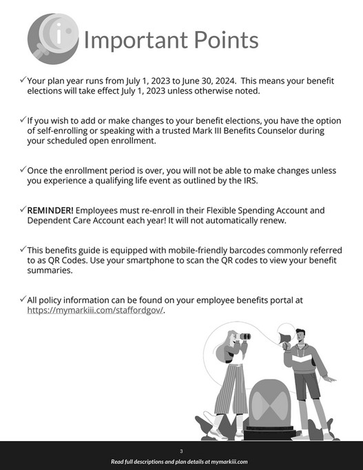 Mark III Employee Benefits Stafford County Government Booklet Page