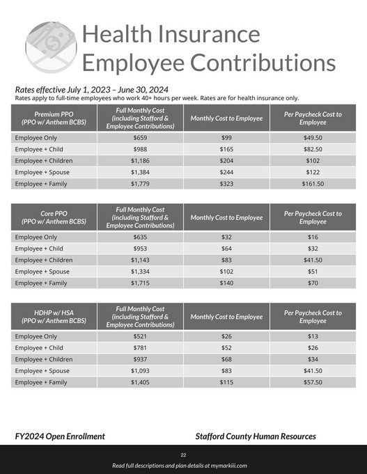 Mark Iii Employee Benefits Stafford County Government Booklet Page