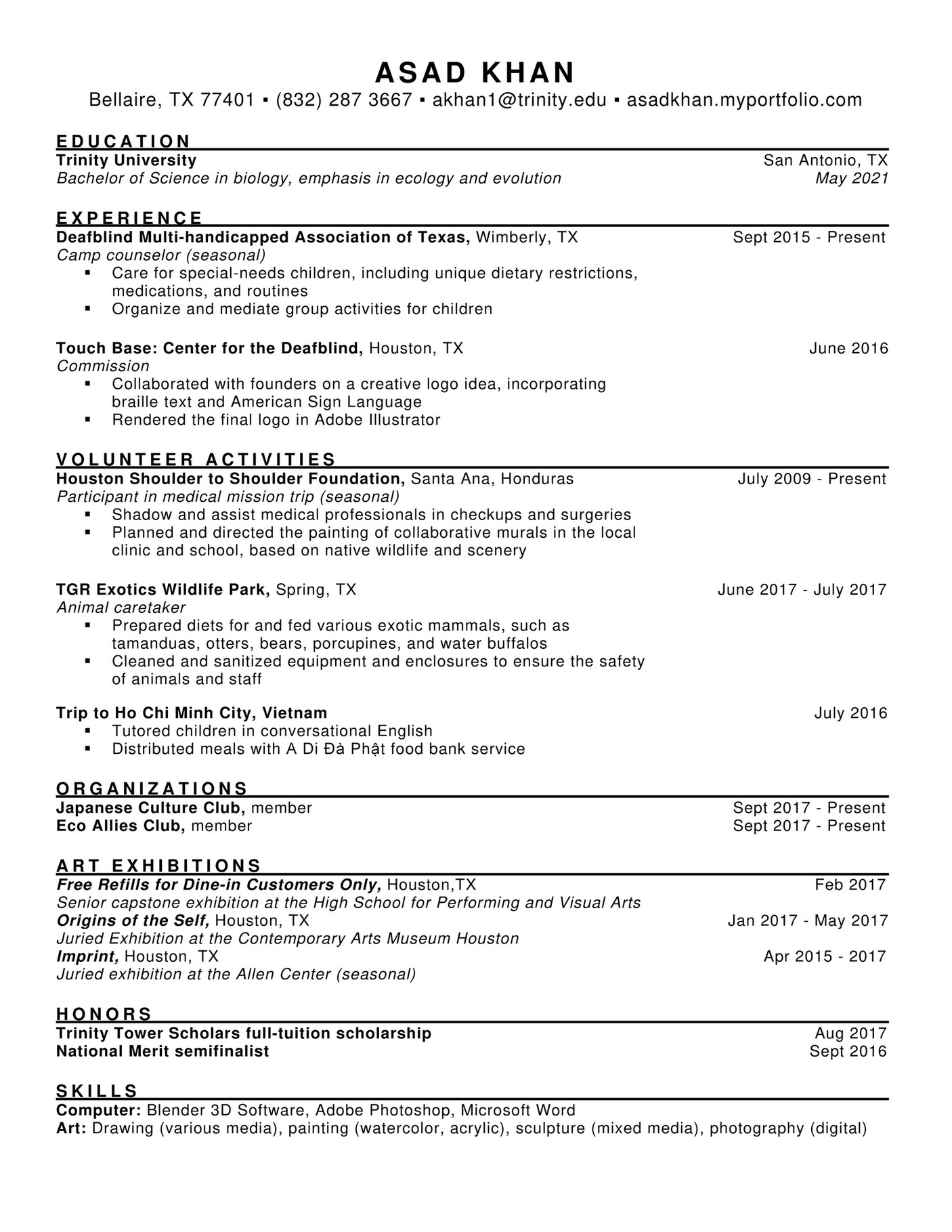 research publications on resume