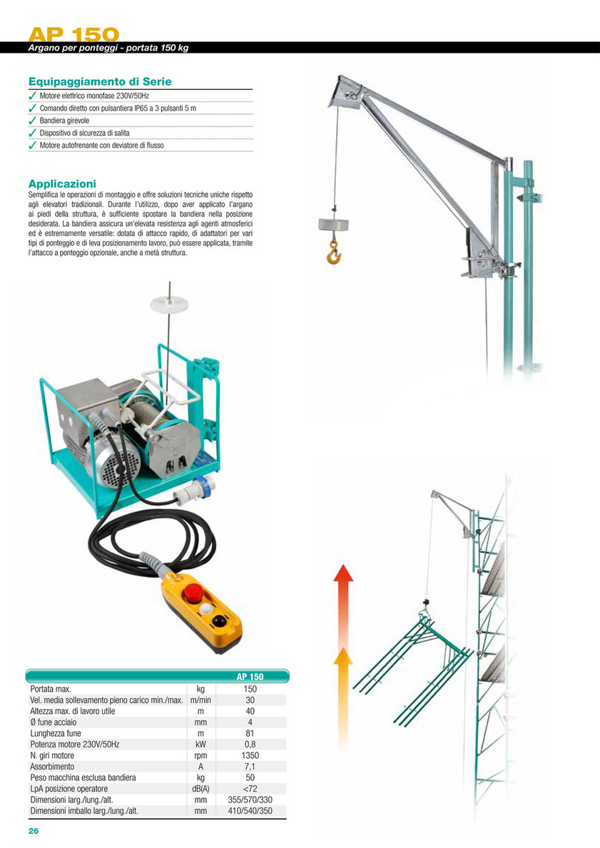 Argano Imer AP120  Tutto Cantiere Online