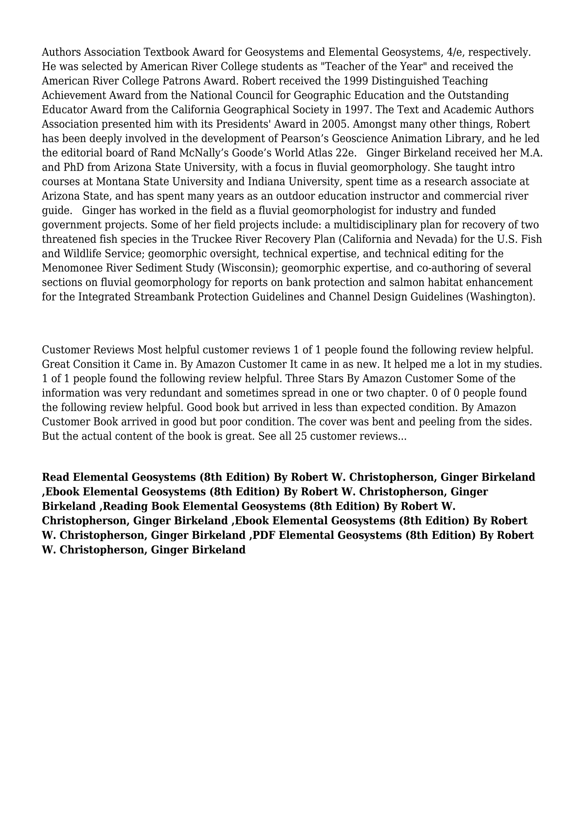 Intra 0qmq Pdf Elemental Geosystems 8th Edition By Robert W Christopherson Ginger Birkeland Page 1 Created With Publitas Com