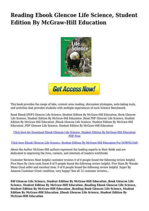 intra 0fnqGlencoeLifeScienceStudentEditionByMcGrawHill