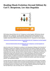 Evolution bergstrom dugatkin free pdf online