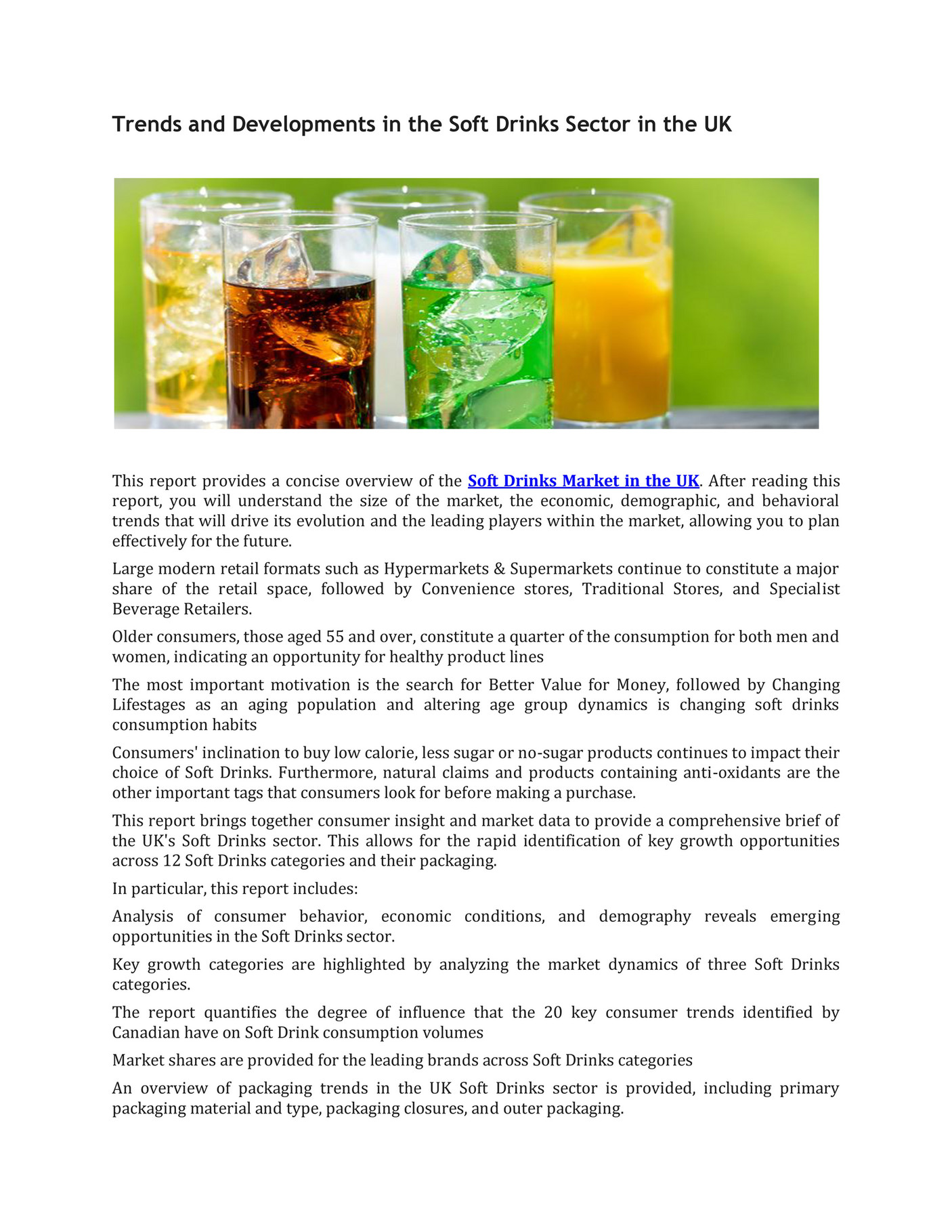 ken research UK Soft Drinks Market Industry Developments Page 1