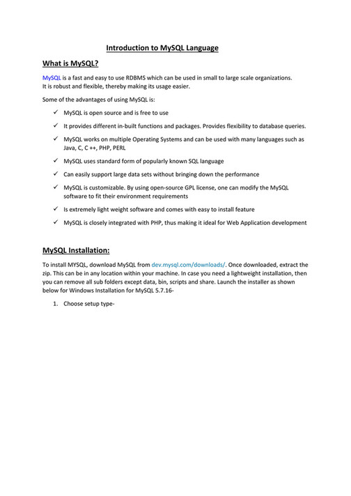 Mysql Complete Tutorial Pdf