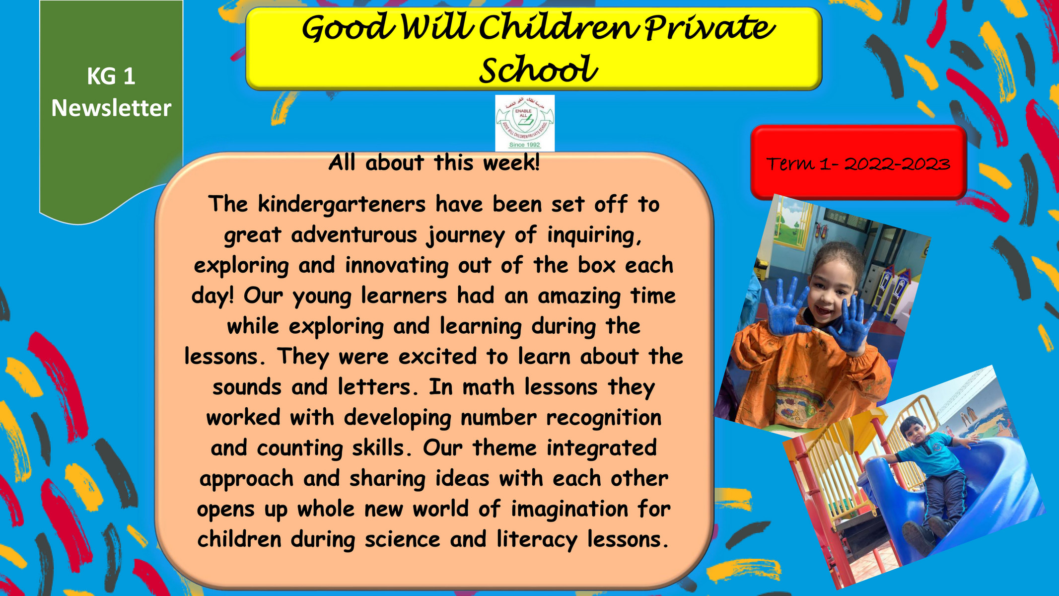 Good Will Children School - KG 1 Newsletter Week 5 2022-2023 - Page 2 ...