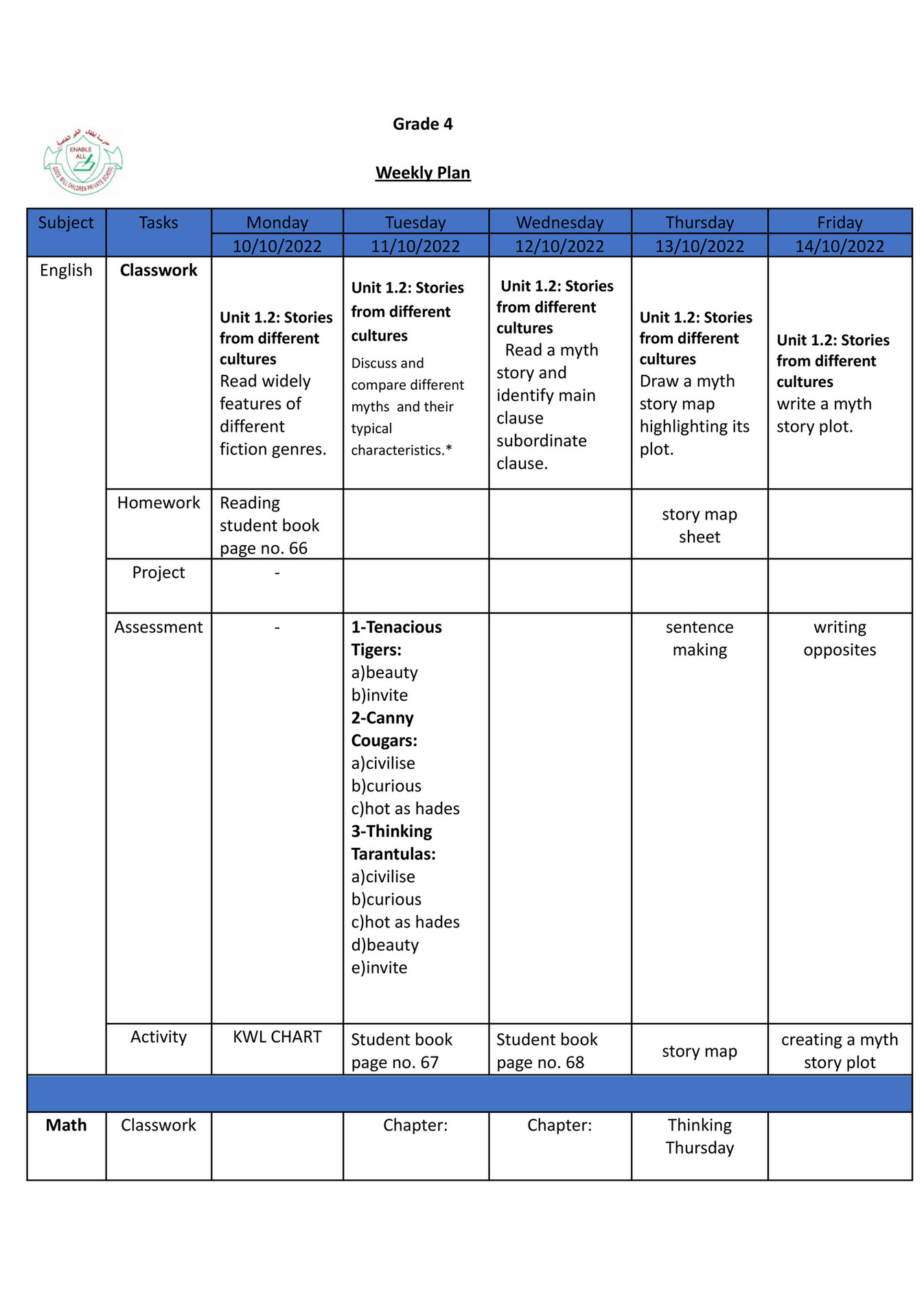 Week View Template