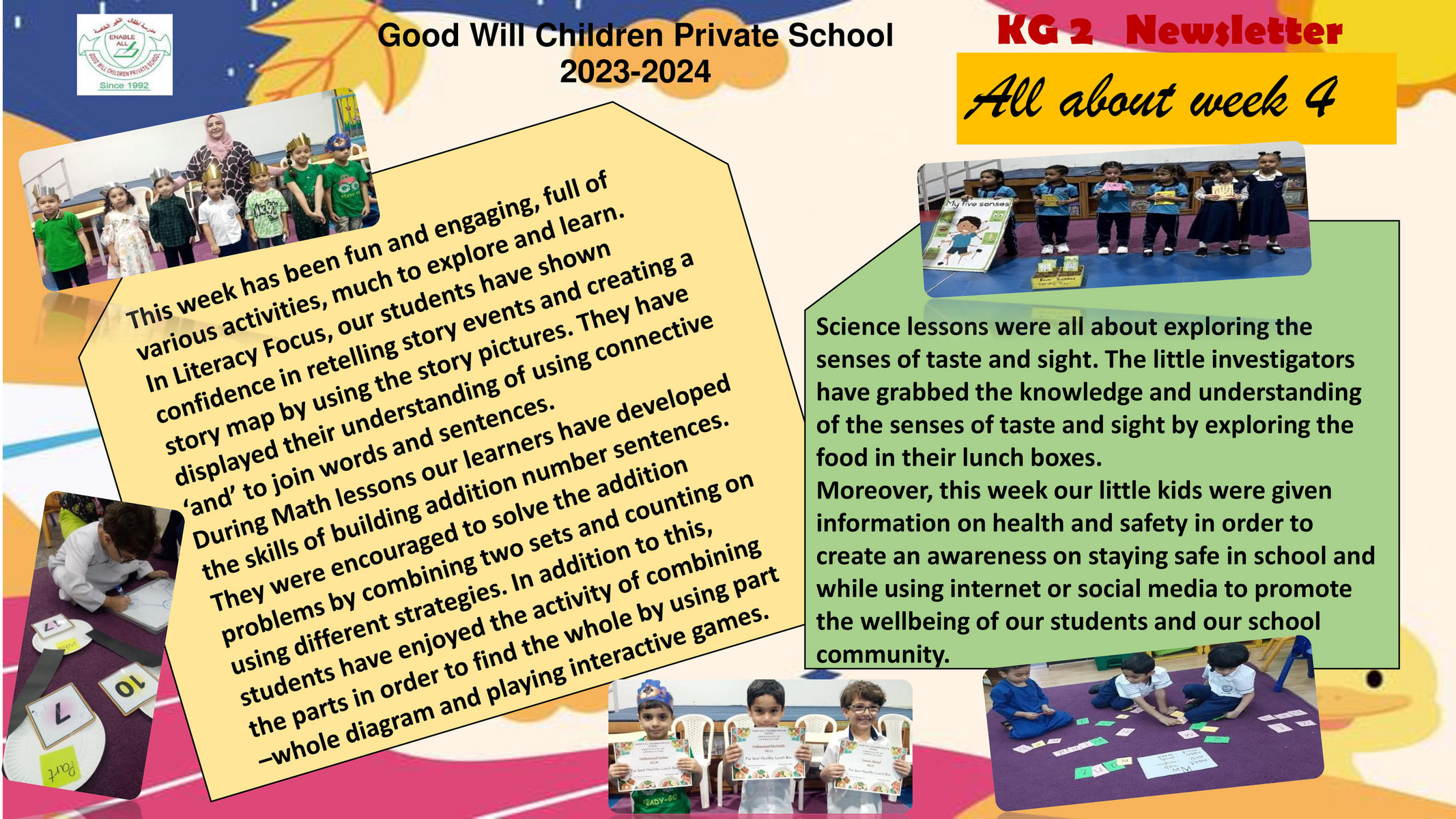 Good Will Children School - Upd KG 2- Week 4 Newsletter Final - Page 1 ...