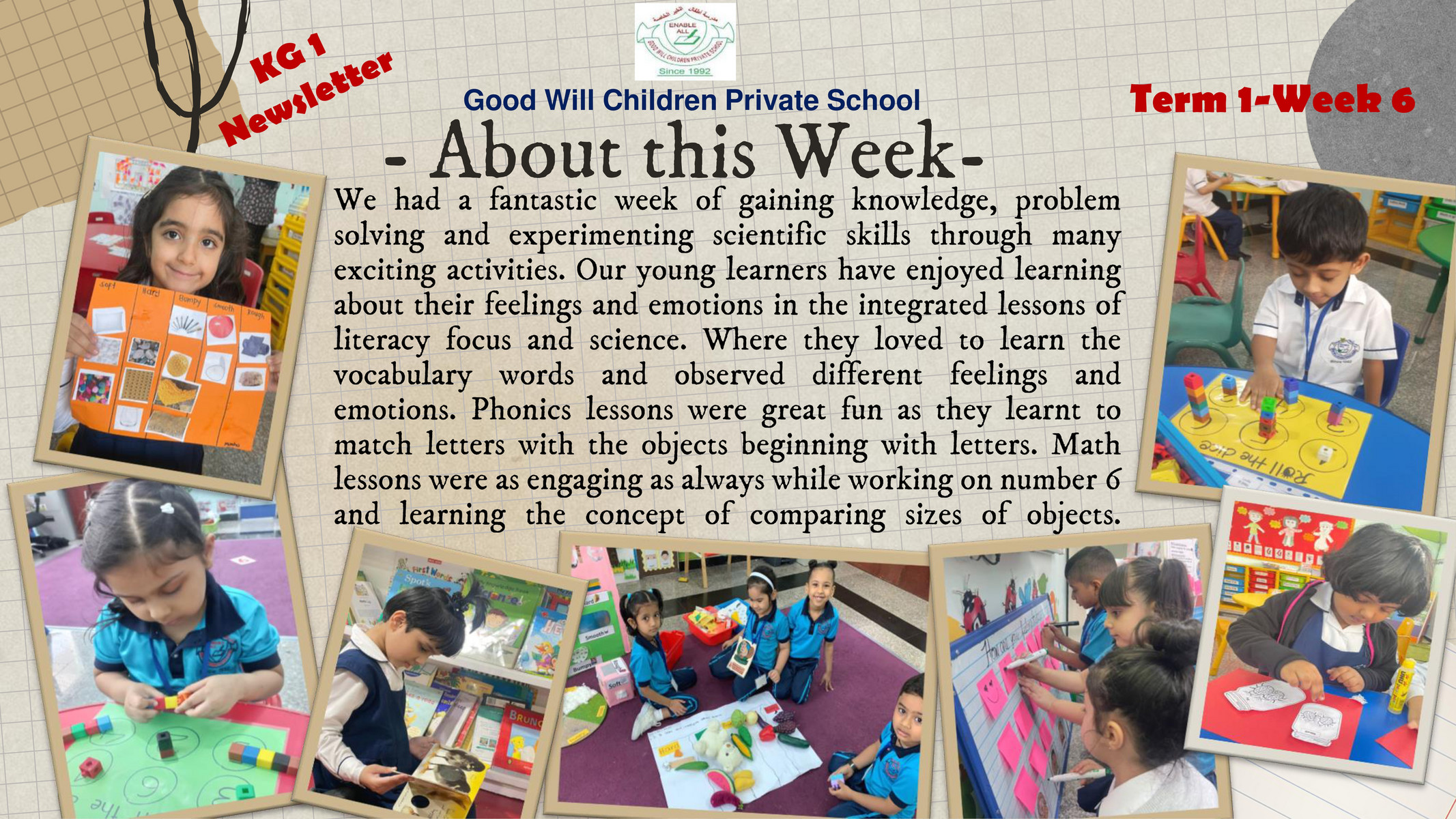 Good Will Children School - KG 1 WEEK 6 NEWSLETTER - Page 2 - Created ...