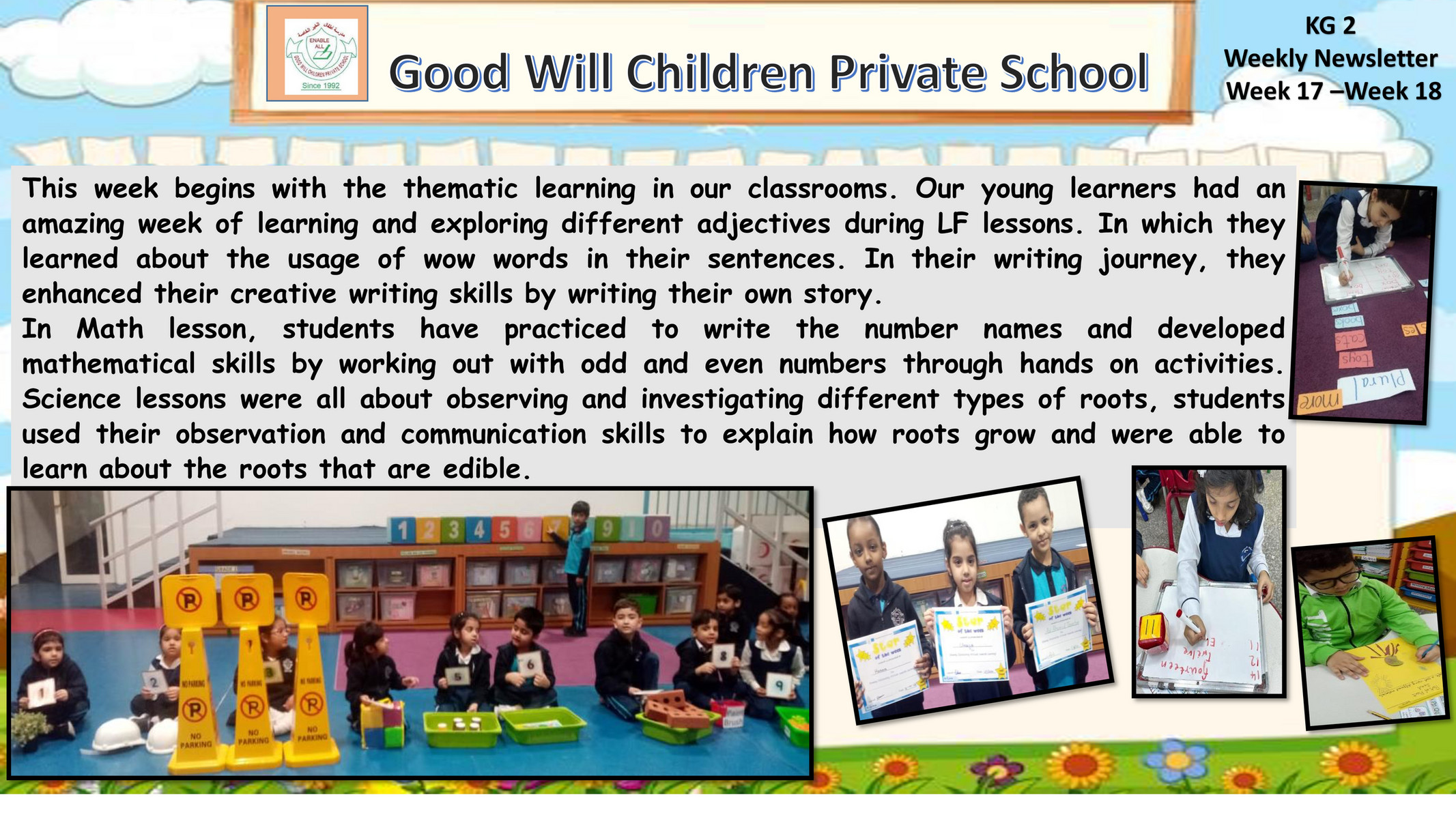 Good Will Children School - KG 2-Newsletter Week 17-18 - Page 1 ...