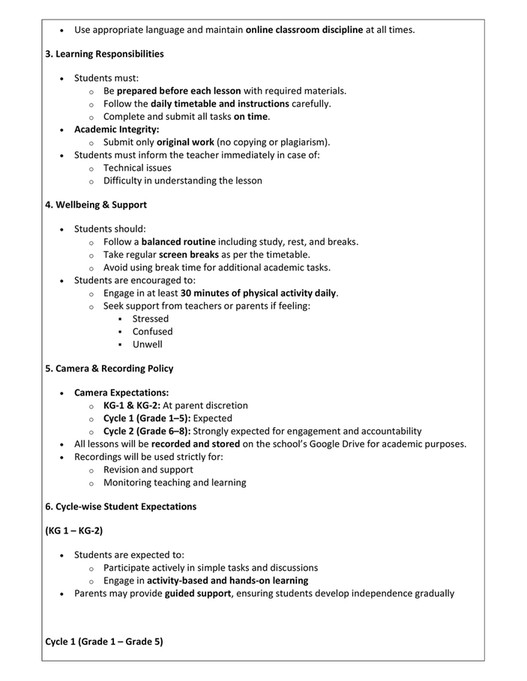 Good Will Children School - Distance Learning Guidelines for Students ...