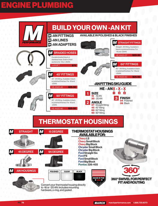 Engine Fitting March Performance Product Catalog - Page 72-73