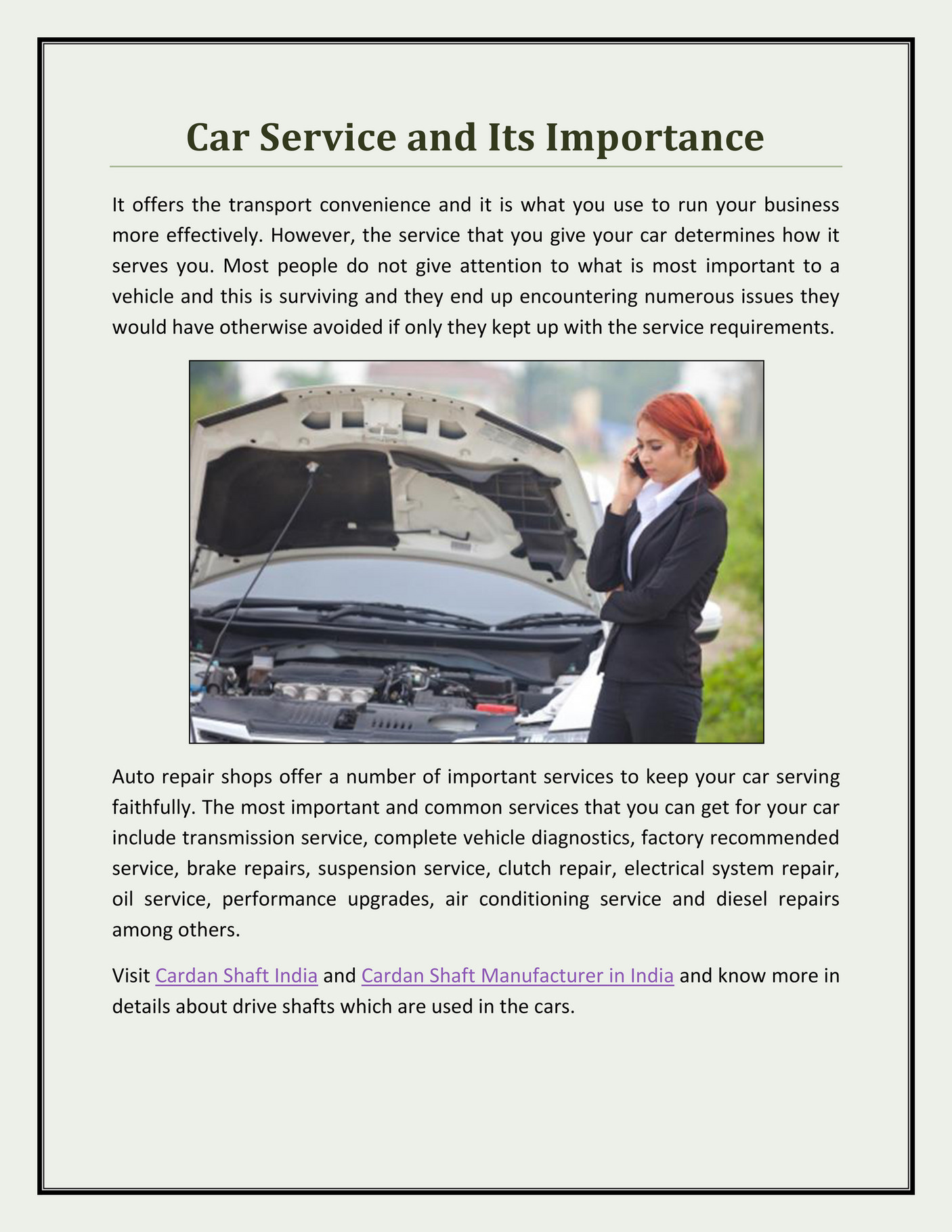 My publications - Car Service and Its Importance - Page 1 - Created with  Publitas.com