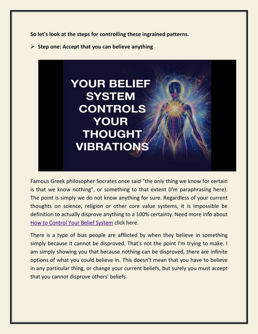 My publications - Five Steps to Control Your Belief System - Page 1 ...