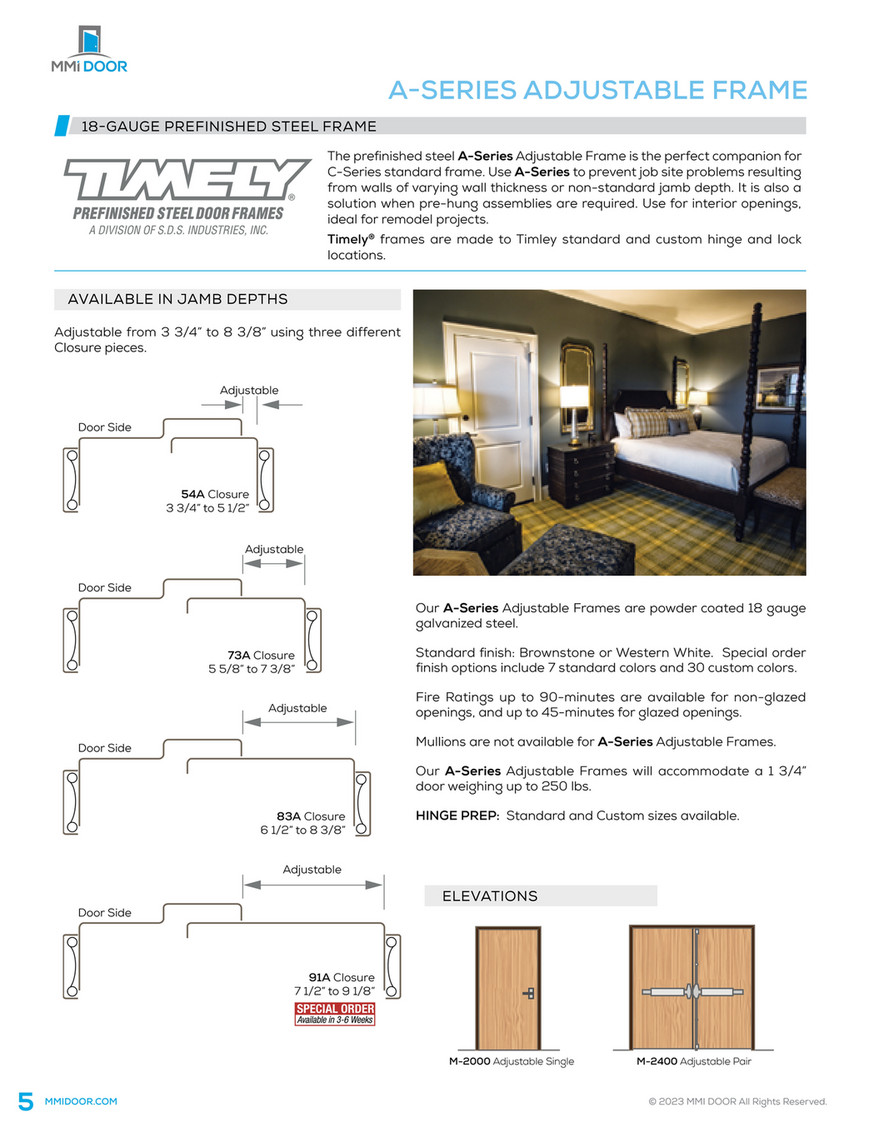 MMI DOOR - MMI Adjustable Steel Frames Brochure - Page 4-5