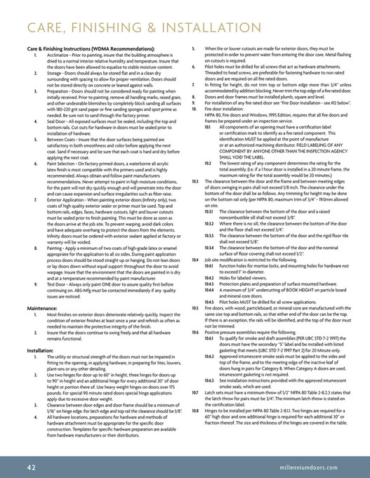 MMI DOOR - Millennium Brochure - Page 42-43