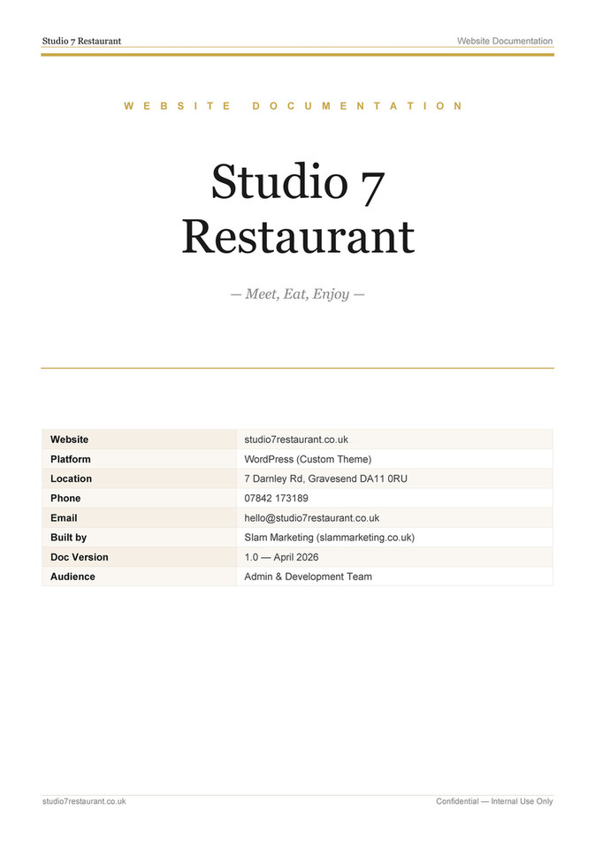 Slam Marketing - Studio7-Website-Documentation - Page 1