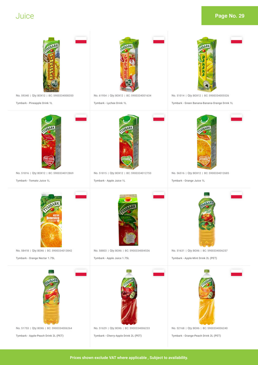 Напиток tymbark фруктовый ананас tetrapak 1л (5900334008350)