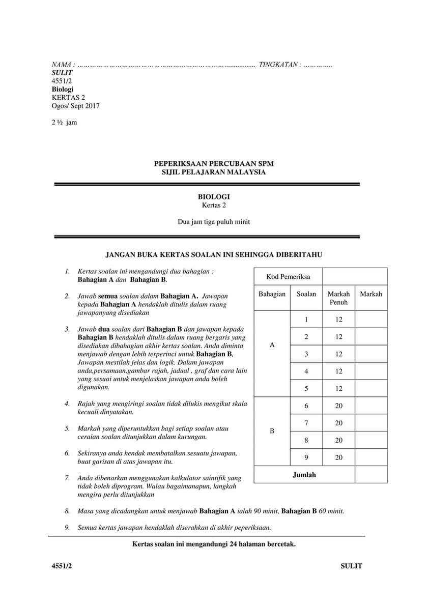 My Publications Terengganu Bio 2017 Trial Paper 2 Page 1 Created With Publitas Com