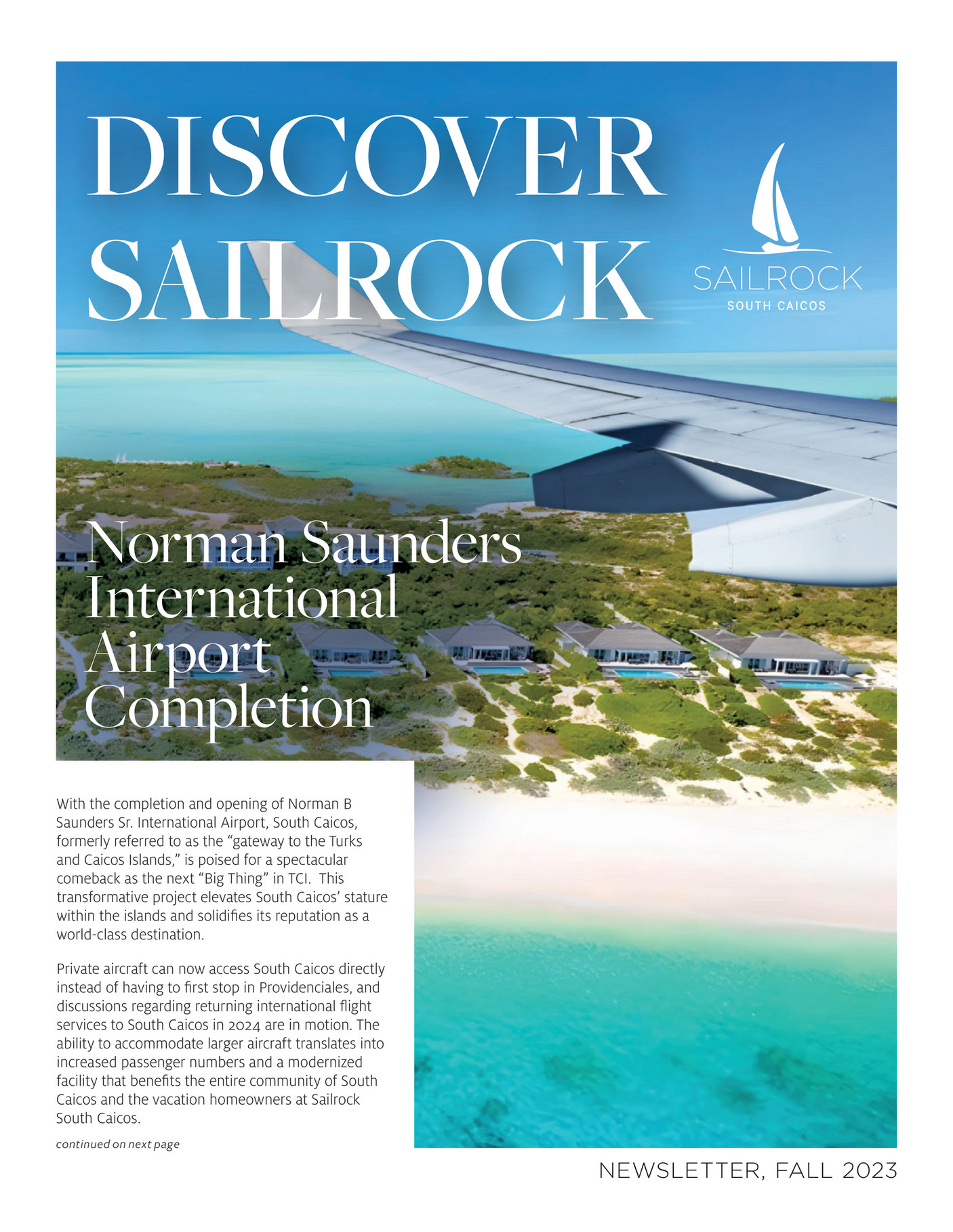 CMK Companies - Sailrock South Caicos Fall 2023 Newsletter - Page 1 ...