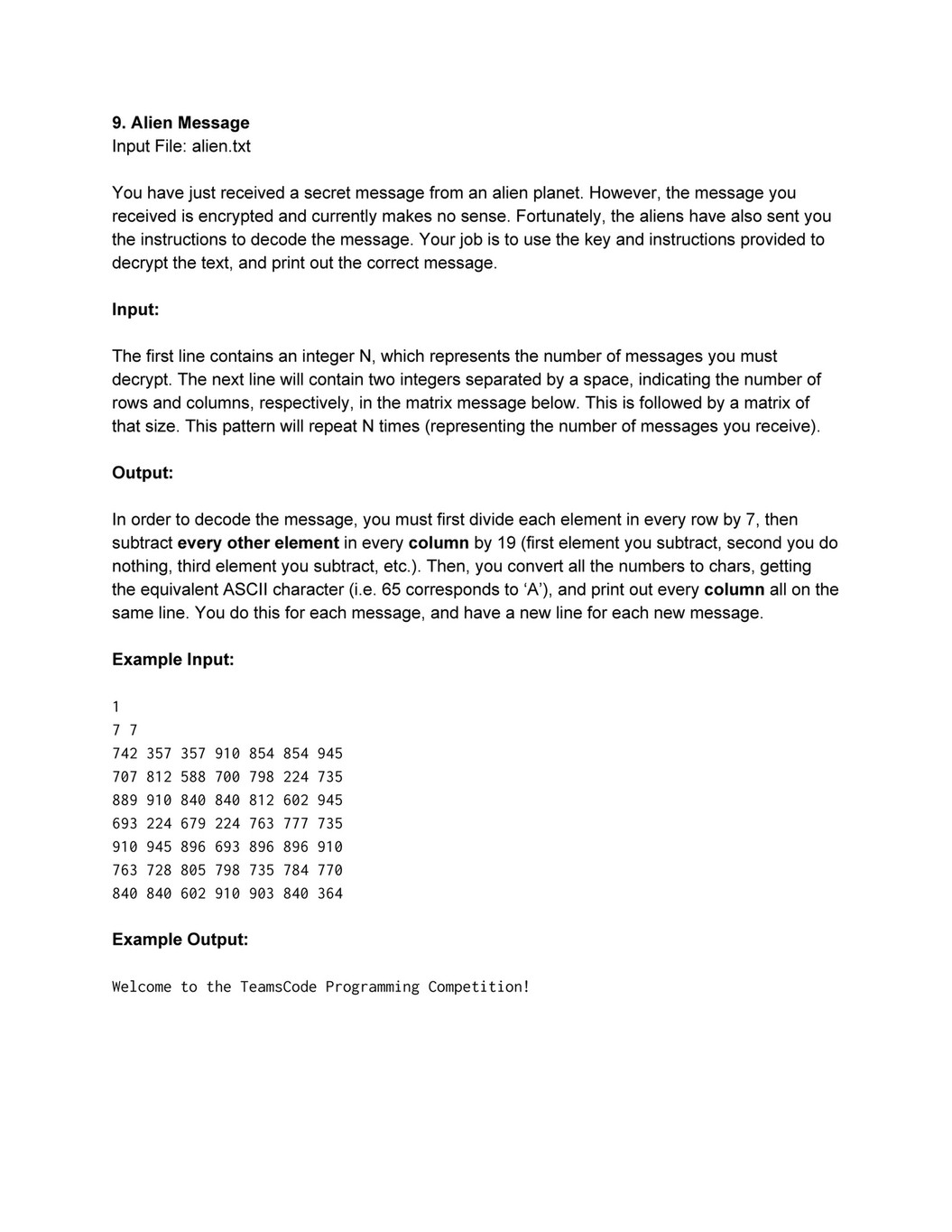 Teamscode Fall 17 Problem Set Page 1 Created With Publitas Com
