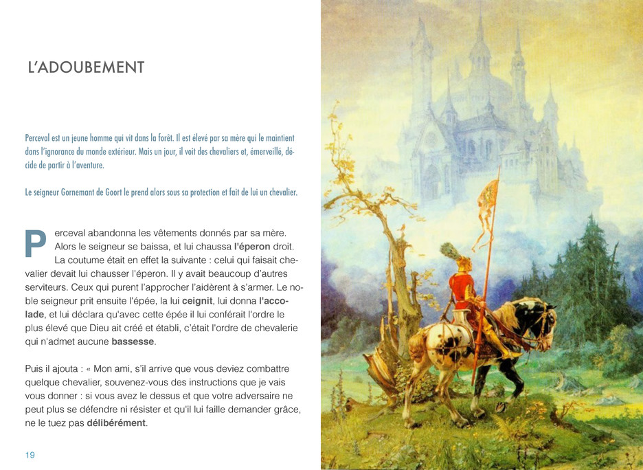 Adoubement de Gauvain 5ème Français