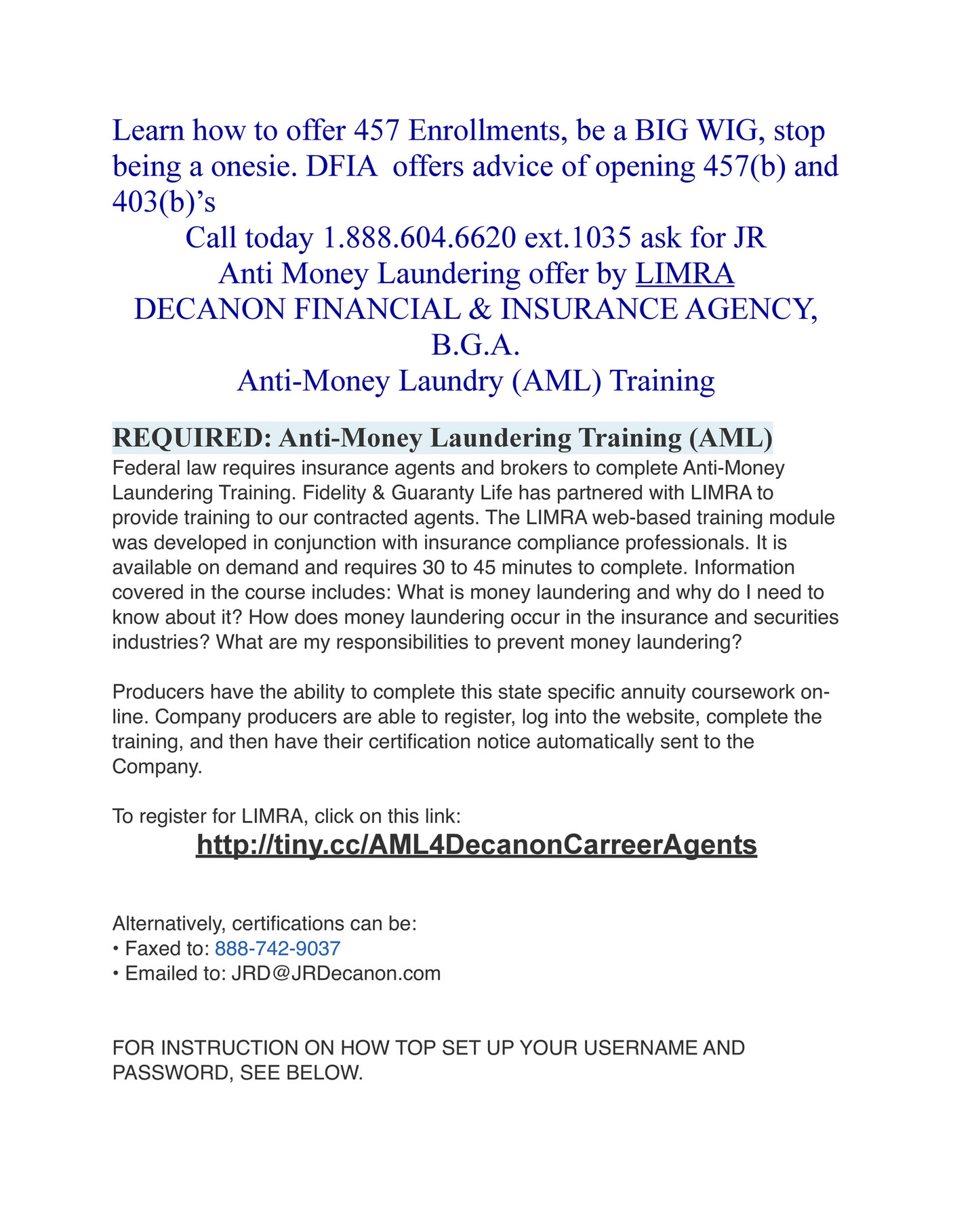 Decanon Financial Insurance Agency B G A Aml Decanon Recruiting Page 1 Created With Publitas Com