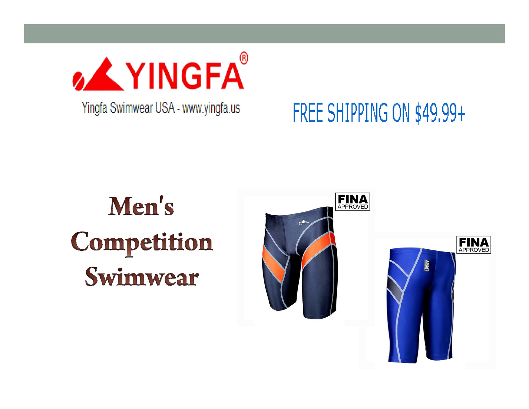 Yingfa Swimwear USA Inc. Men Best Competition Swimwear Page 1