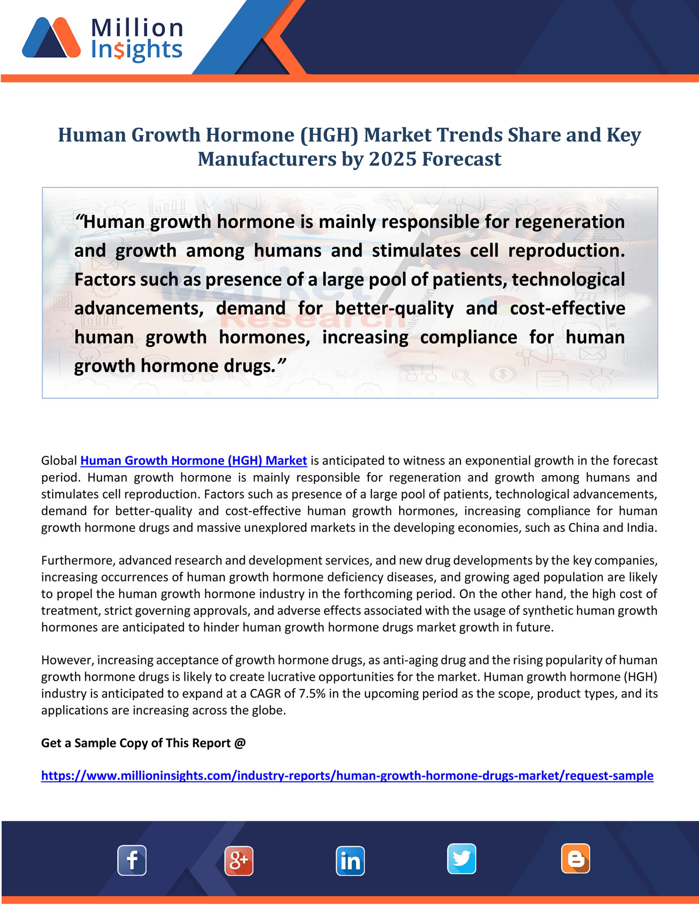 Market Developer Human Growth Hormone (HGH) Market Trends Share and