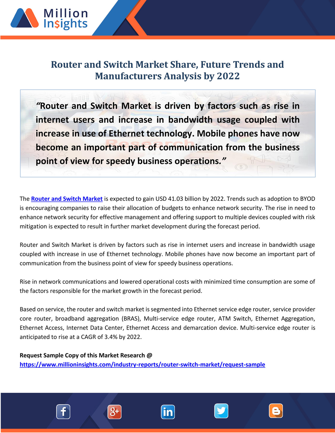 Market Developer Router and Switch Market Share, Future Trends and