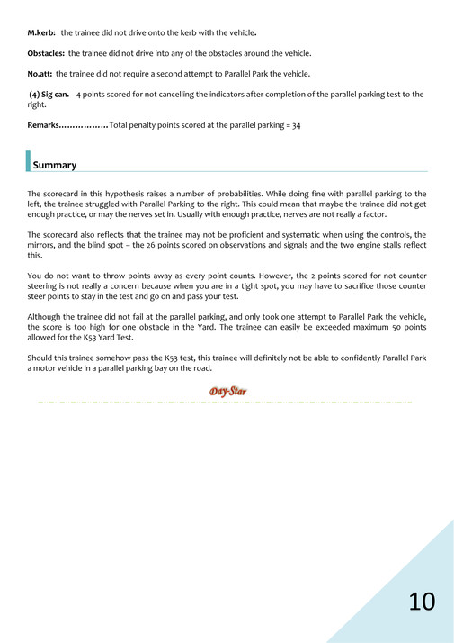 My publications - The K53 Yard Test Made Easy (Preview) - Page 10-11 ...