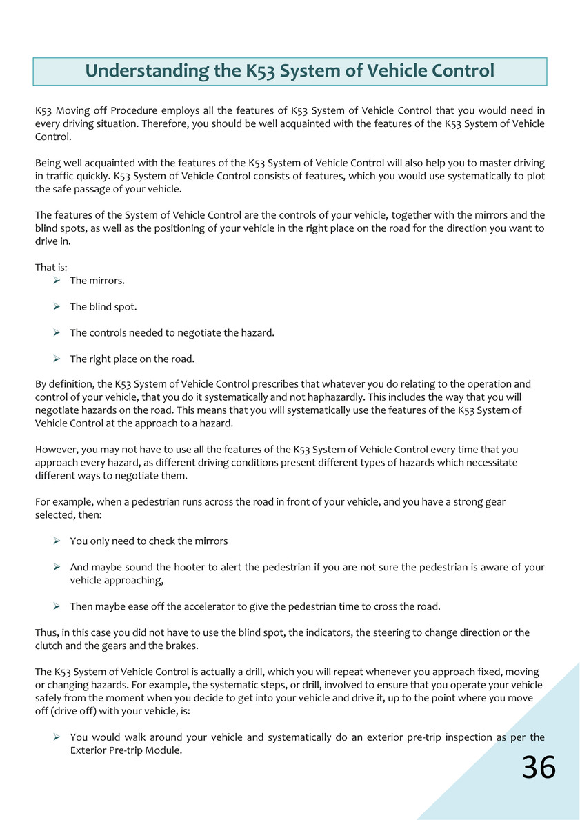 My Publications The K53 Yard Test Made Easy Preview Page 36 37 Created With Publitas Com