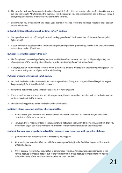 My publications - The K53 Yard Test Made Easy (Preview) - Page 22-23 ...