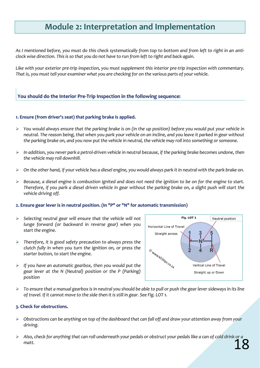 My publications - The K53 Yard Test Made Easy (Preview) - Page 18 