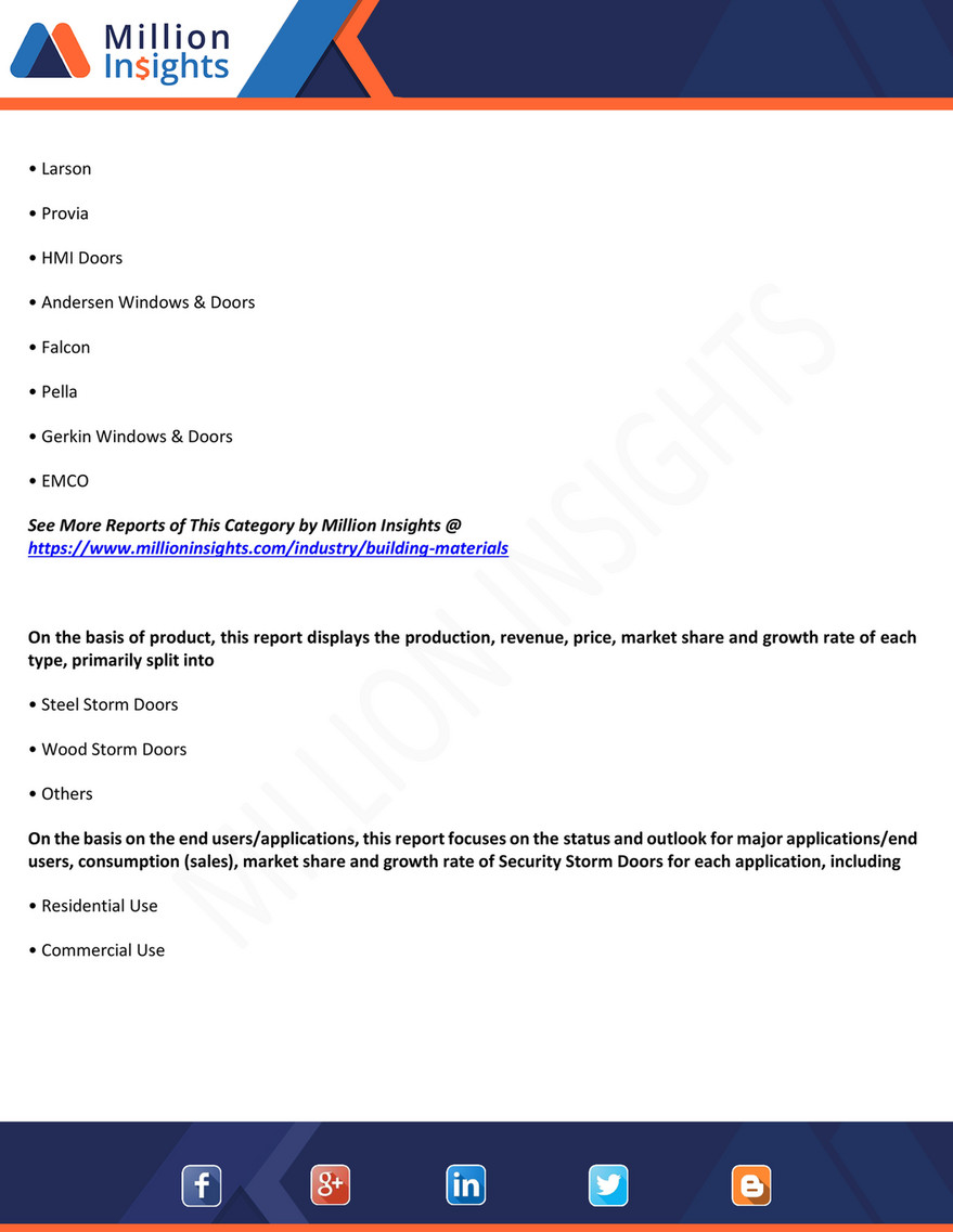 My Publications Security Storm Doors Market Production Sales