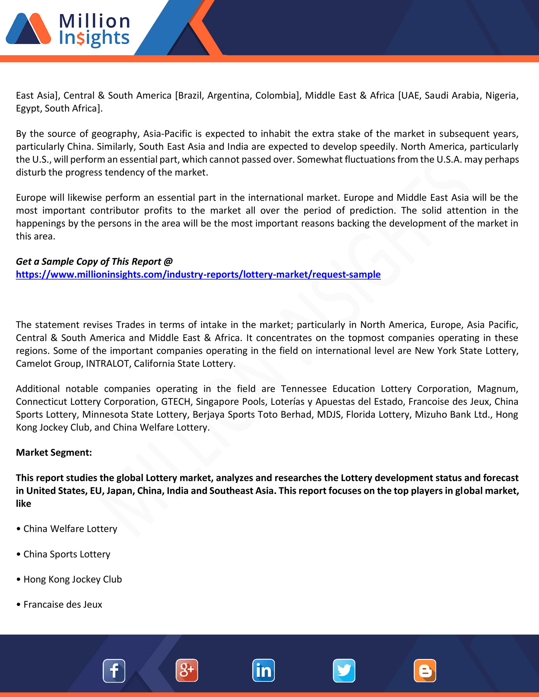 My Publications Lottery Market Manufacturers Analysis Segmentation And Application By Types Up To 2025 Page 2 3 Created With Publitas Com