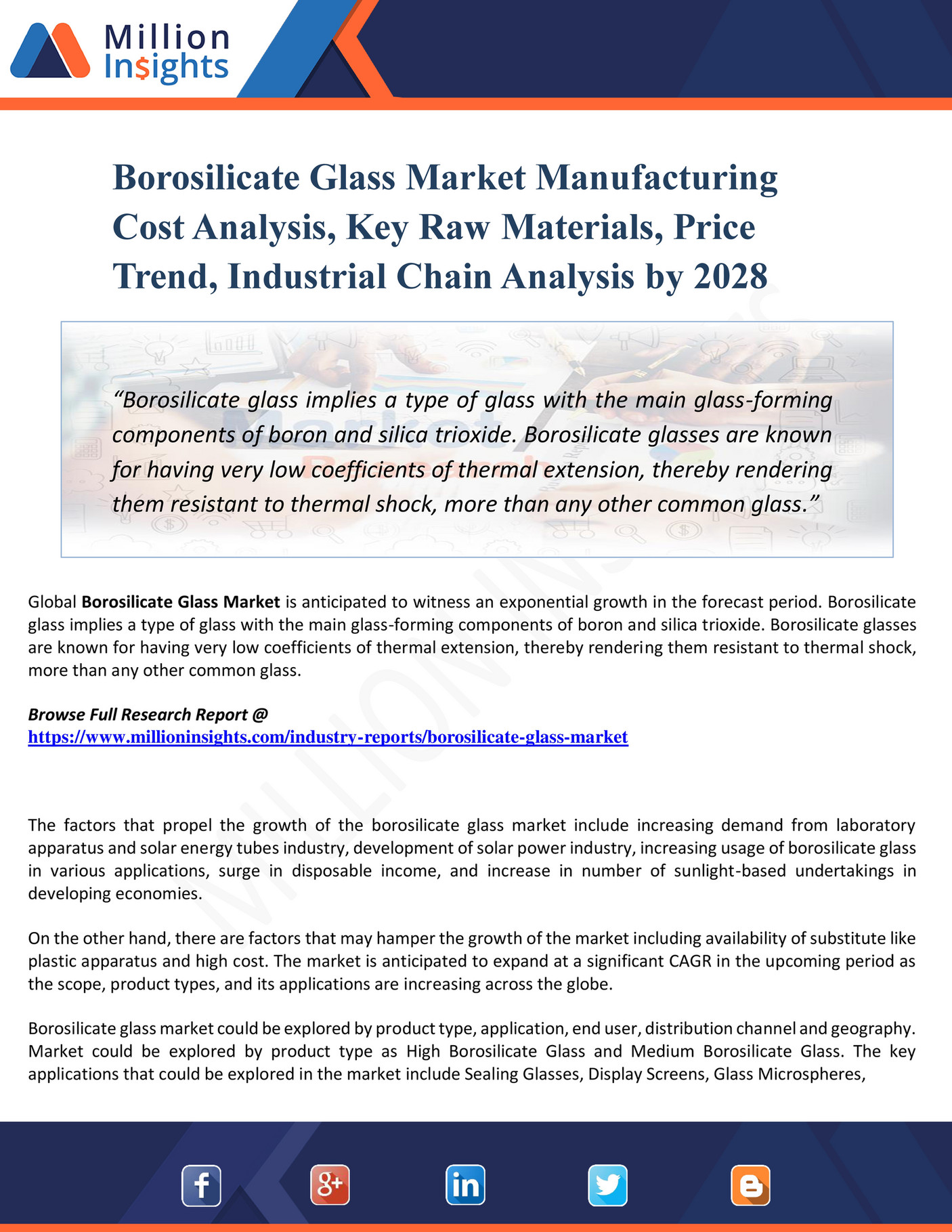 Borosilicate Glass Industrial Applications