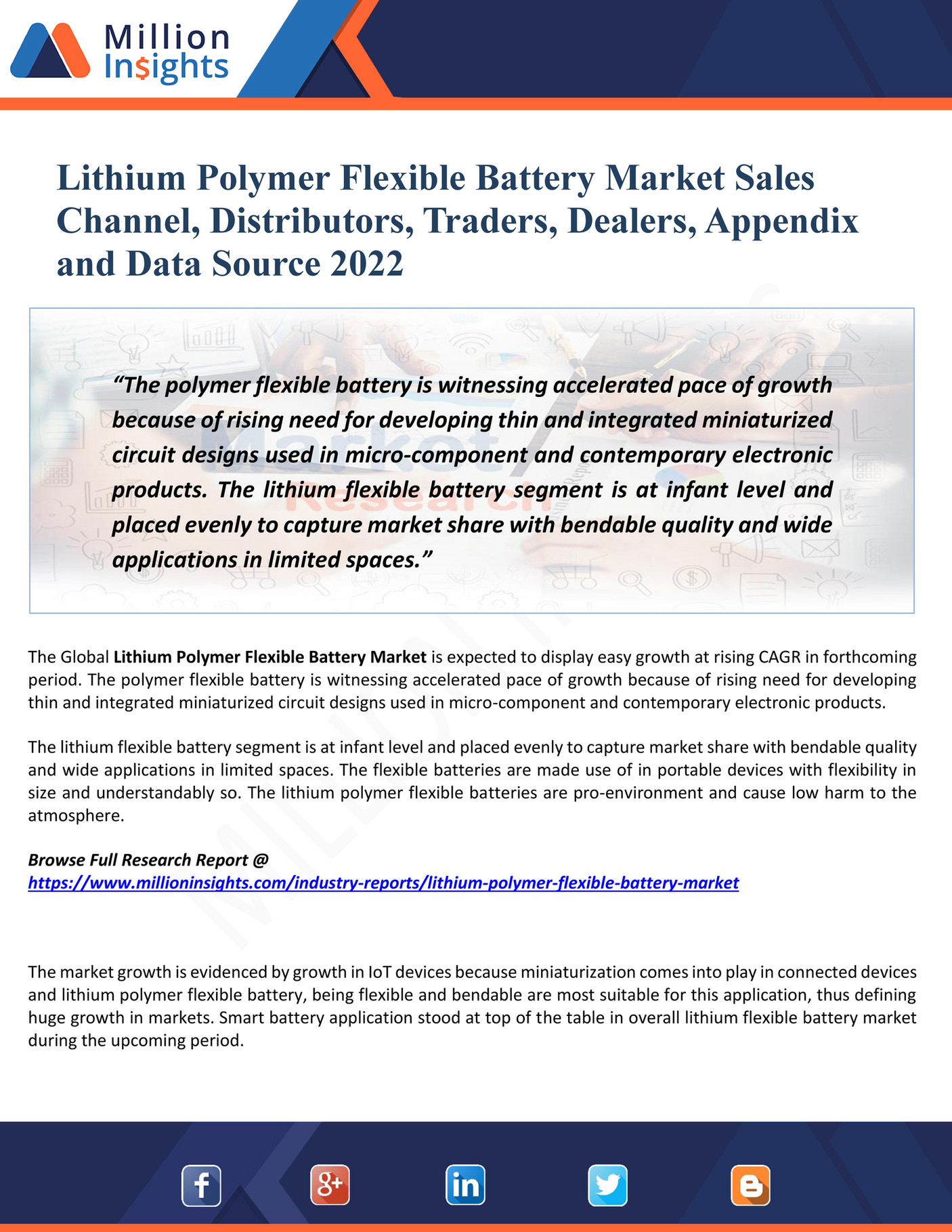 My publications - Lithium Polymer Flexible Battery Market Sales Channel ...