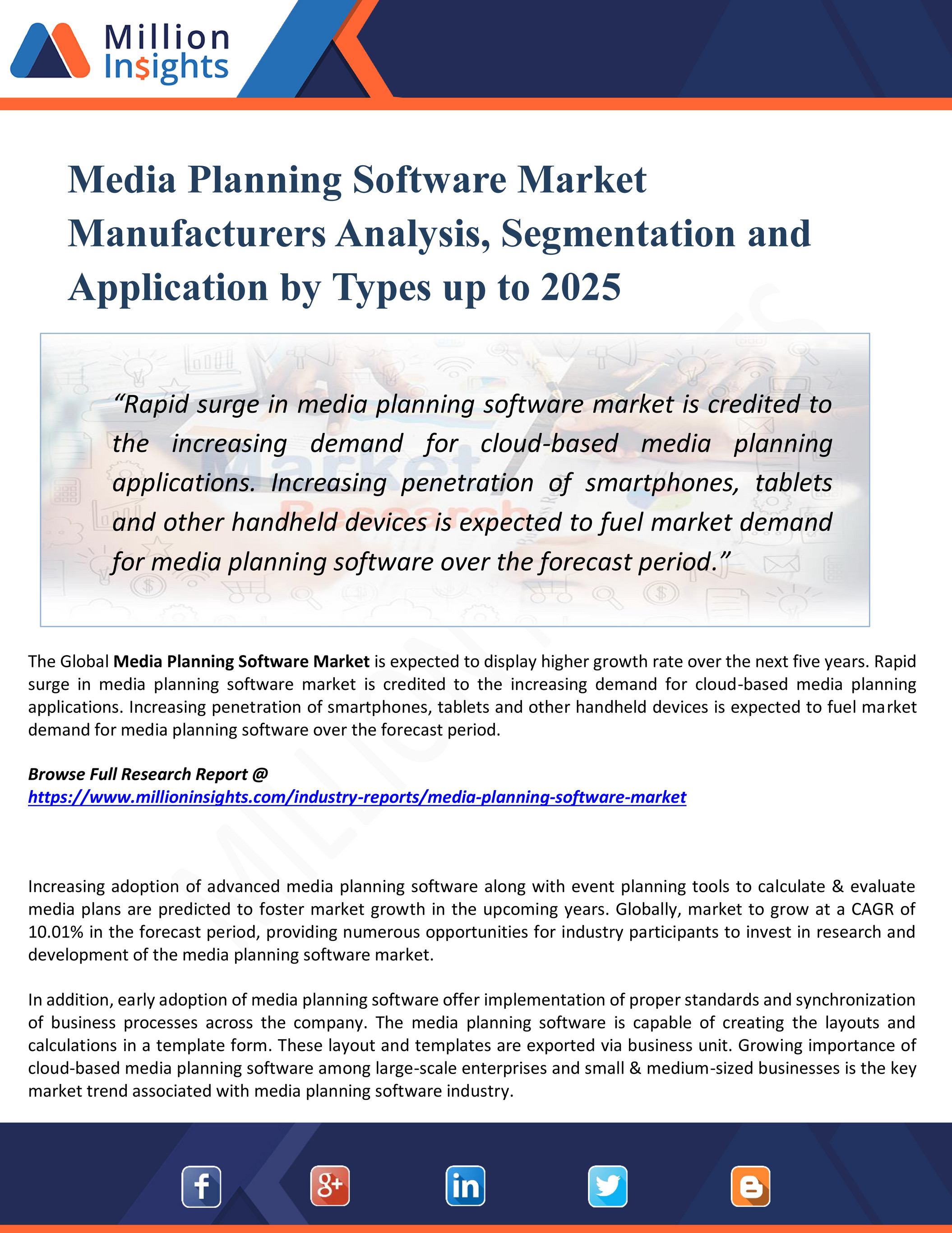 My Publications Media Planning Software Market Manufacturers Analysis Segmentation And Application By Types Up To 2025 Page 1 Created With Publitas Com