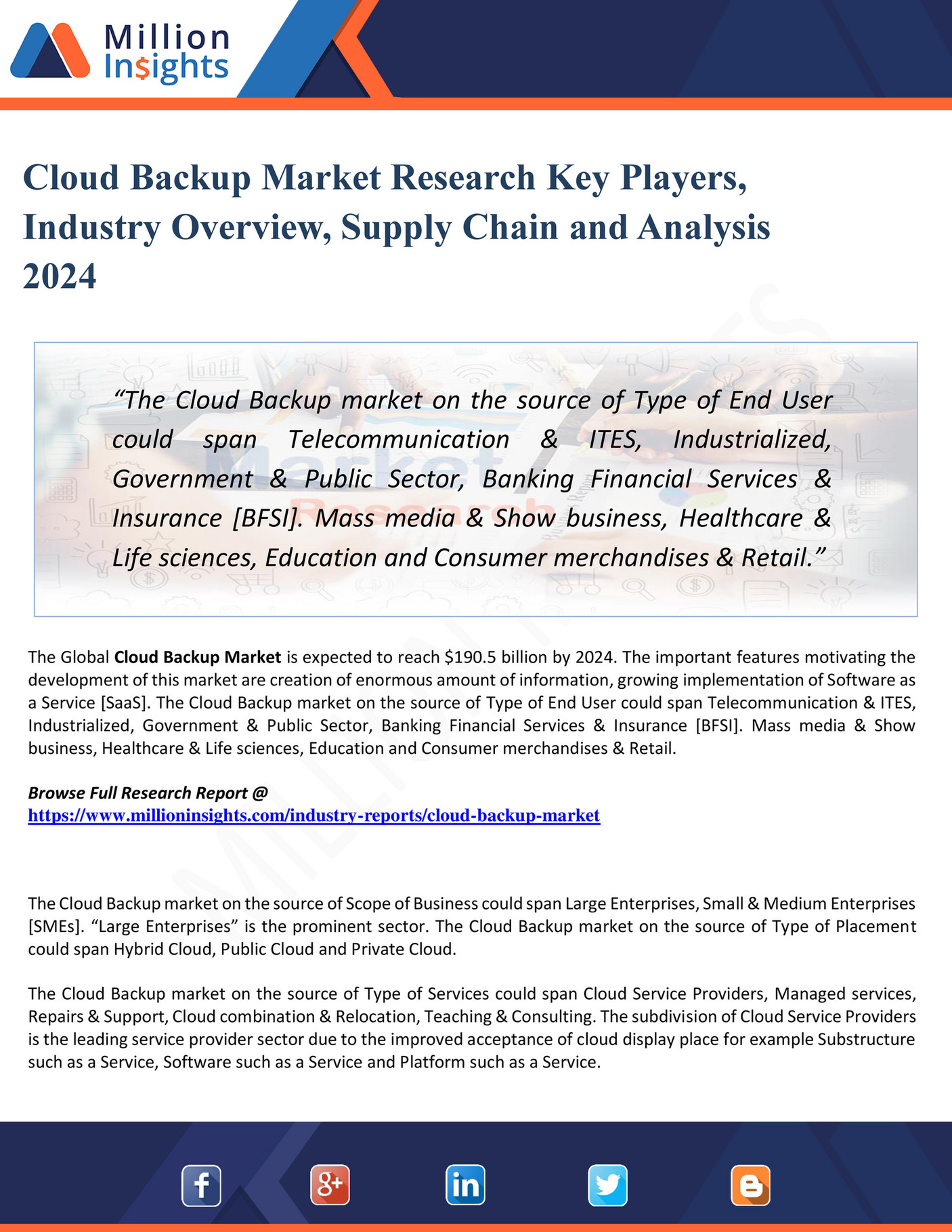 My Publications Cloud Backup Market Research Key Players Industry