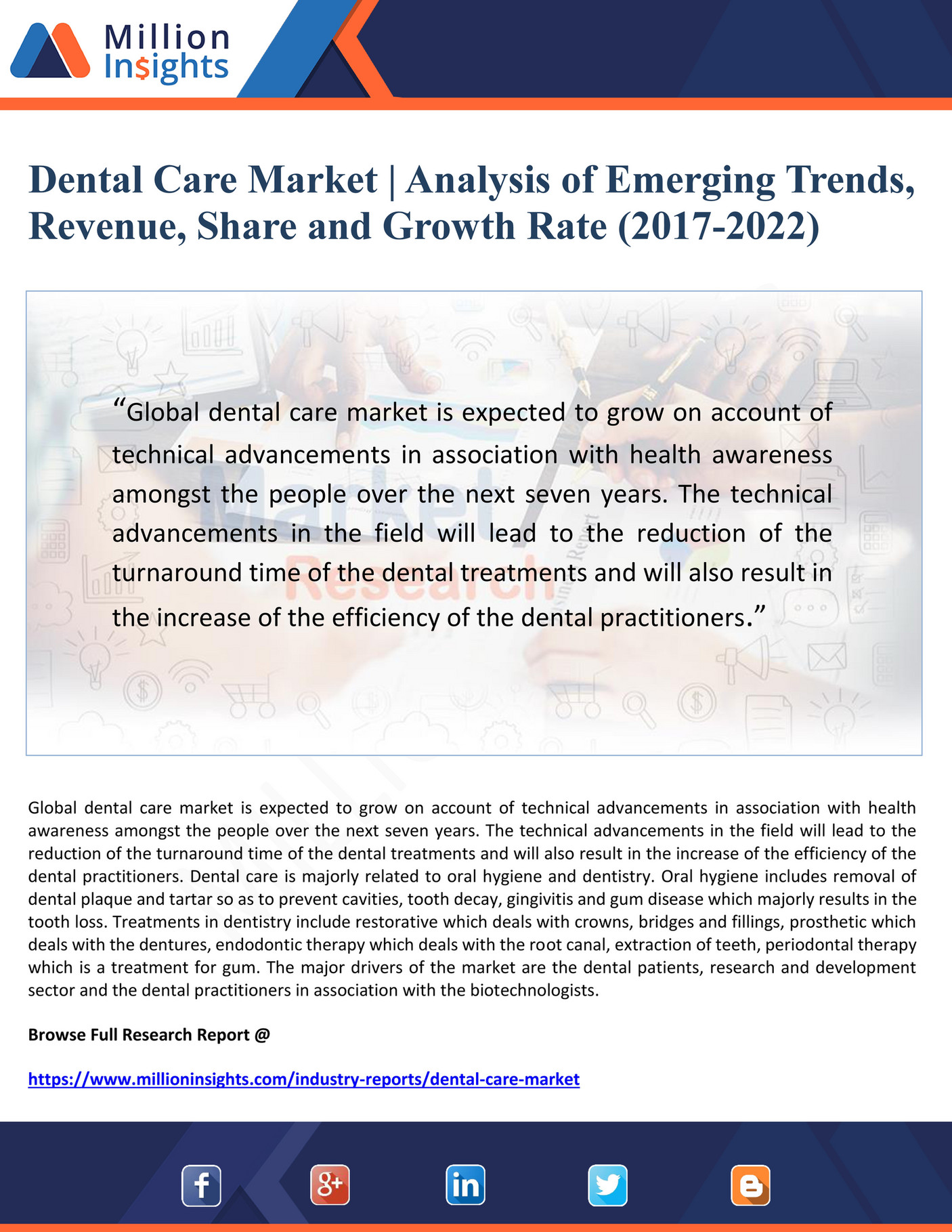 My publications Dental Care Market Analysis of Emerging Trends