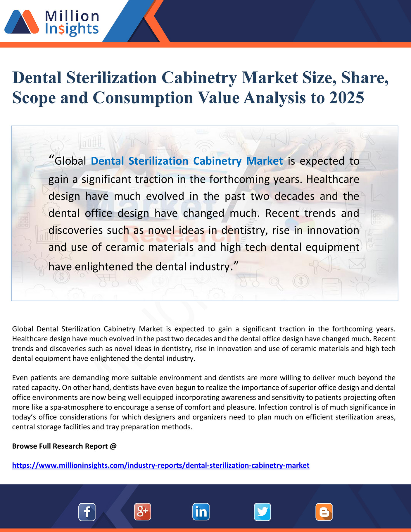 My publications Dental Sterilization Market Size, Share