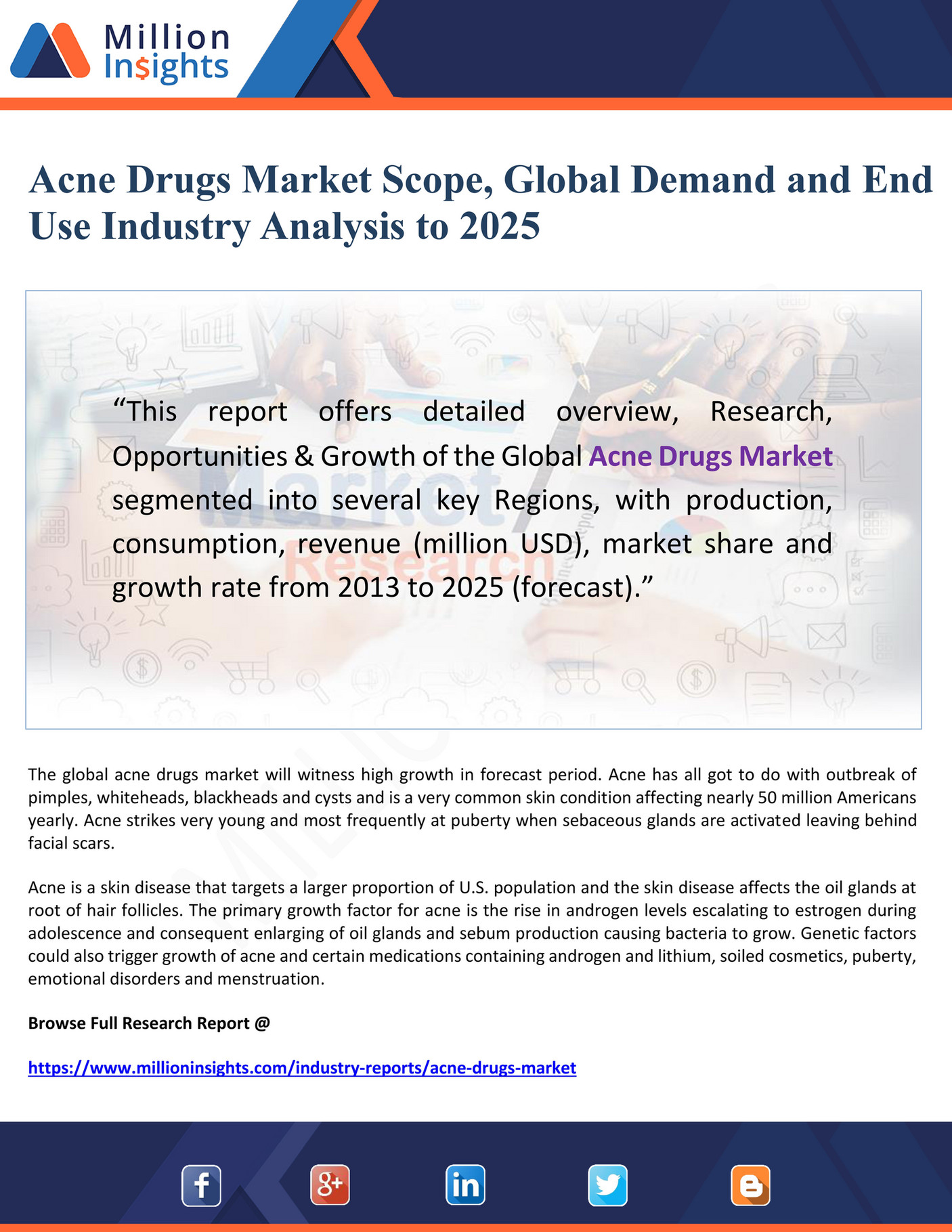 My publications - Acne Drugs Market Scope, Global Demand and End Use ...