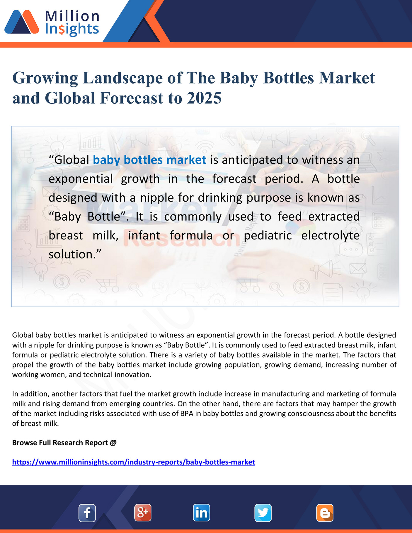 My publications Global Baby Bottles Market Size and Revenue Forecast