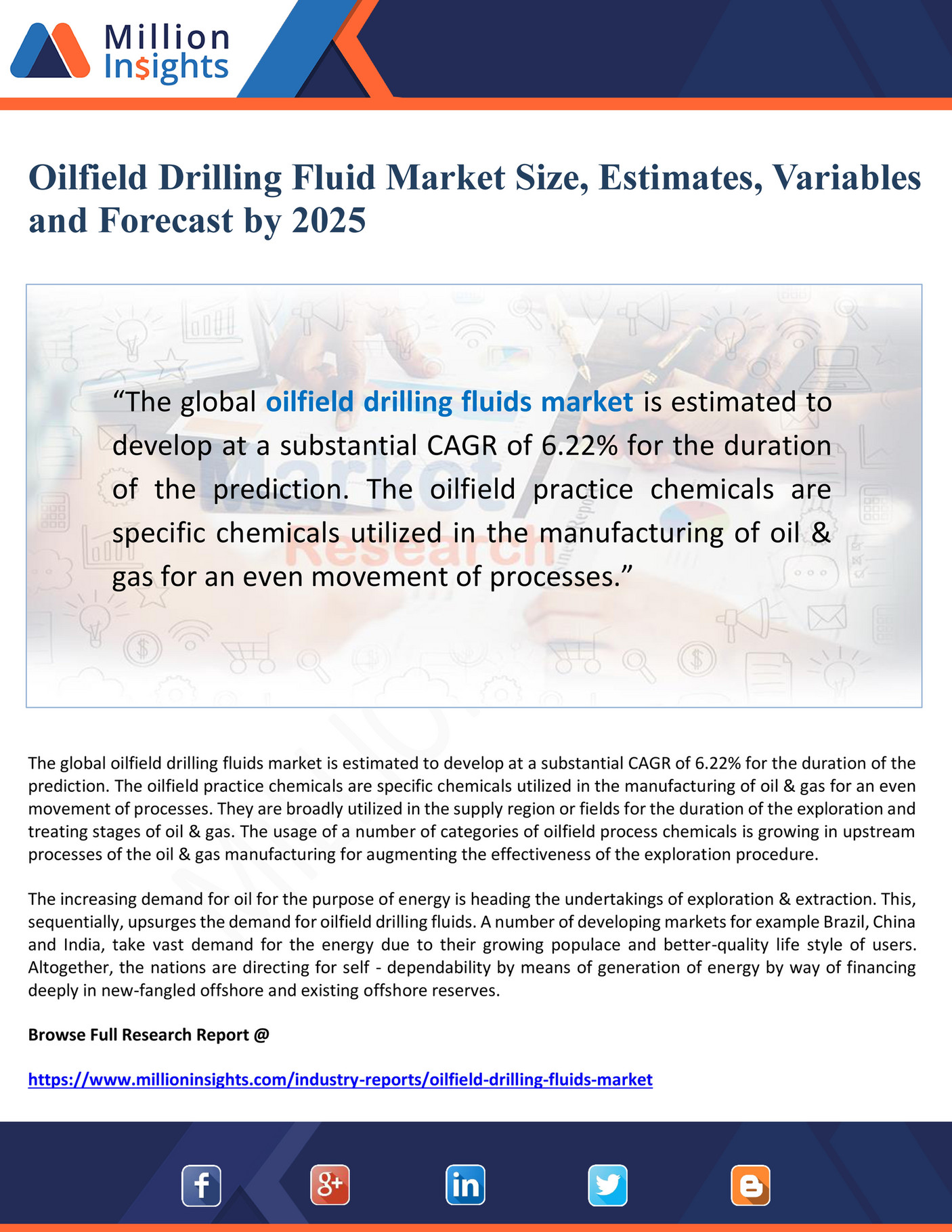 My publications Oilfield Drilling Fluid Market Estimates and Variables 2025 Page 1 Created