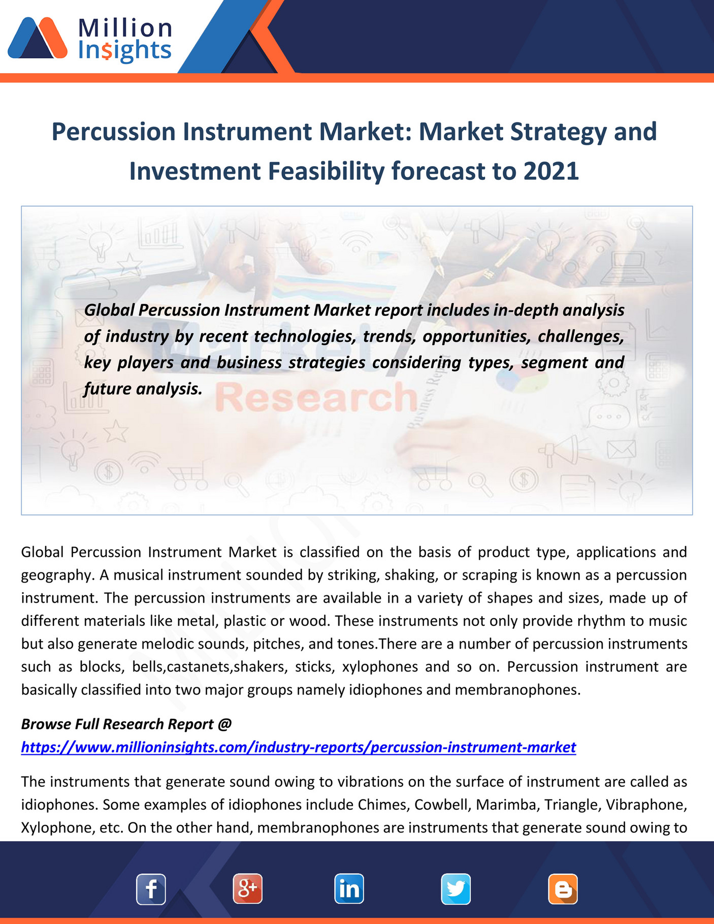 Million Insight Percussion Instrument Market Strategy and Investment