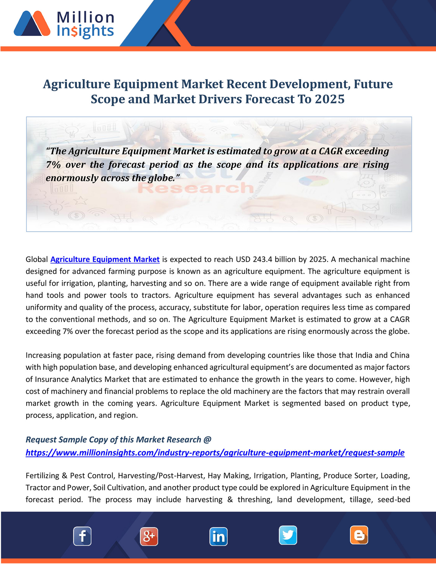 Million Insight Agriculture Equipment Market Recent Development