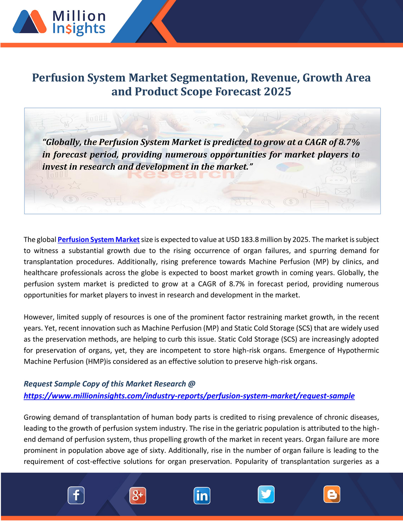 Million Insight Perfusion System Market Segmentation, Revenue, Growth