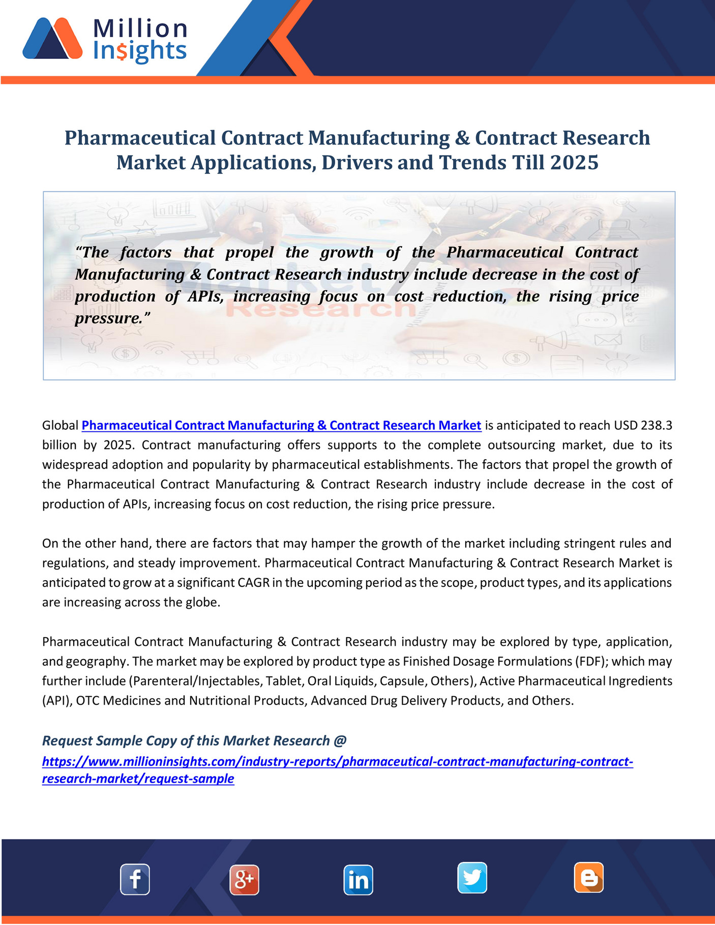 Million Insight Pharmaceutical Contract Manufacturing & Contract